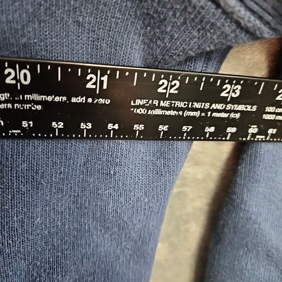 Duluth Trading Co 1/4 Zip Men's lg Pullover Knit Long Sleeve Sweater Navy Blue - Picture 6 of 11